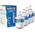 PUREPLUS Refrigerator Water Filter Replacement for DA29-00003G, DA29-00003B, DA29-00003F, DA29-00003A, HAFCU1, HDX FMS-1, RSG257AARS, RFG237AARS, RFG297AARS, RS22HDHPNSR, 4Pack