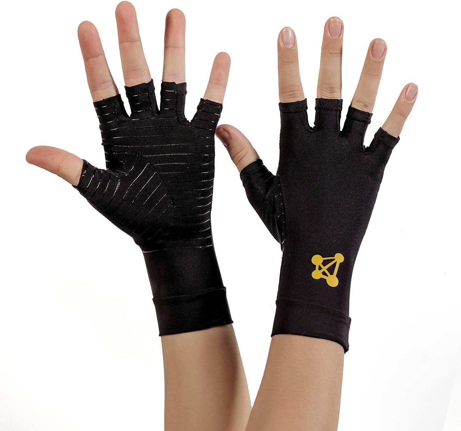 CopperJoint Fingerless Compression Gloves – Copper-Infused Designed to Support Your Hands - Rapid Recovery and Pain Relief, All Lifestyles - Pair
