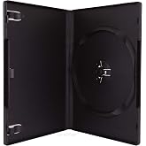 AcePlus Standard DVD Case 14mm Black Single with Wrap Around Clear Sleeve (10-Pack)