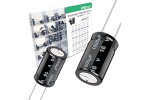 MRDILLA 280 Pcs Electrolytic Capacitor Assortment Kit(0.1uf - 1000uf), 24 Values Direct Insertion Aluminum Electrolytic Capacitors 10v 16v 25v 50v Available for TV, LCD Monitor, Radio, Stereo, Game