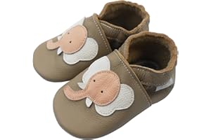 Basrakids Baby Shoes Leather Moccasins Baby Girls Boys Slippers-Soft Sole Non-Skid Lightweight Infant Toddler First Walking Shoes