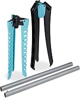 Relaxdays Foldable Ironing Tidy Stand, 3 Arms, 128x56.5cm, Silver/Turquoise view 9