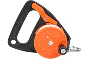 Diving Line Wheel, 150FT Dive Reel Multi Purpose Dive Diving Wreck Kayak Anchor with Large Reel Handle Card Position PP Rope 