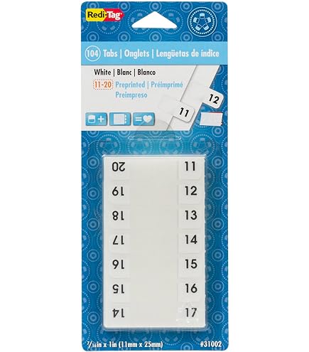 Amazon.com : Redi-Tag Alphabetical Tabs, A - Z Pre-Printed Divider