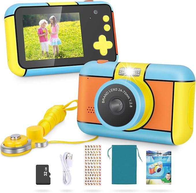 TOYSBBS Digitale Kamera für Kinder Robuste HD Kinderkamera 2,4 Zoll Farbdisplay 24 Megapixel