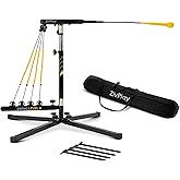 Baseball Hitting Trainer Swing Practice Softball Batting Training Equipment | Height Adjustable Realistic Ball Head Improves Power and Hand Eye Coordination