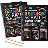I&amp;Art Scratch Art Books for Kids Scratch Art Paper Rainbow Scratch Art for Best Gifts