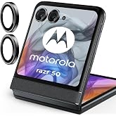 Zeking 2 Set for Motorola Razr 50/Razr 60 Camera Lens Protector | Scratch-Resistant HD Clarity Ultra-Thin 9H Tempered Glass with Aluminum Edging, Individual Metal Lens Cover (Black)