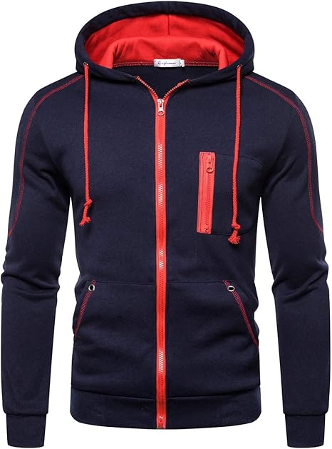 Amazon Co Jp メンズソフト フード付きセーターカーディガンカジュアルファッションスペルカラー 緩いです Color Navy Blue Size 3xl ホーム キッチン