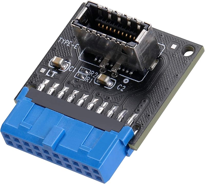 MZHOU USB 3.0 19PIN to TYPE-C 20PIN Adapter Front Panel Header IDC Connector