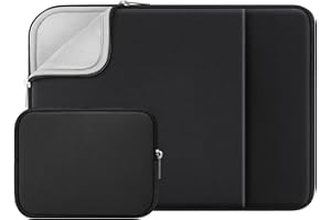RAINYEAR 14 Inch Laptop Sleeve Case Cover Soft Lining Bag with Pocket & Accessories Pouch, Compatible with 14" Dell HP ThinkP