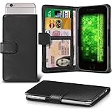 Fone-Case (Black) Wileyfox Spark X Case Clamp Style Wallet Protective PU Leather Cover