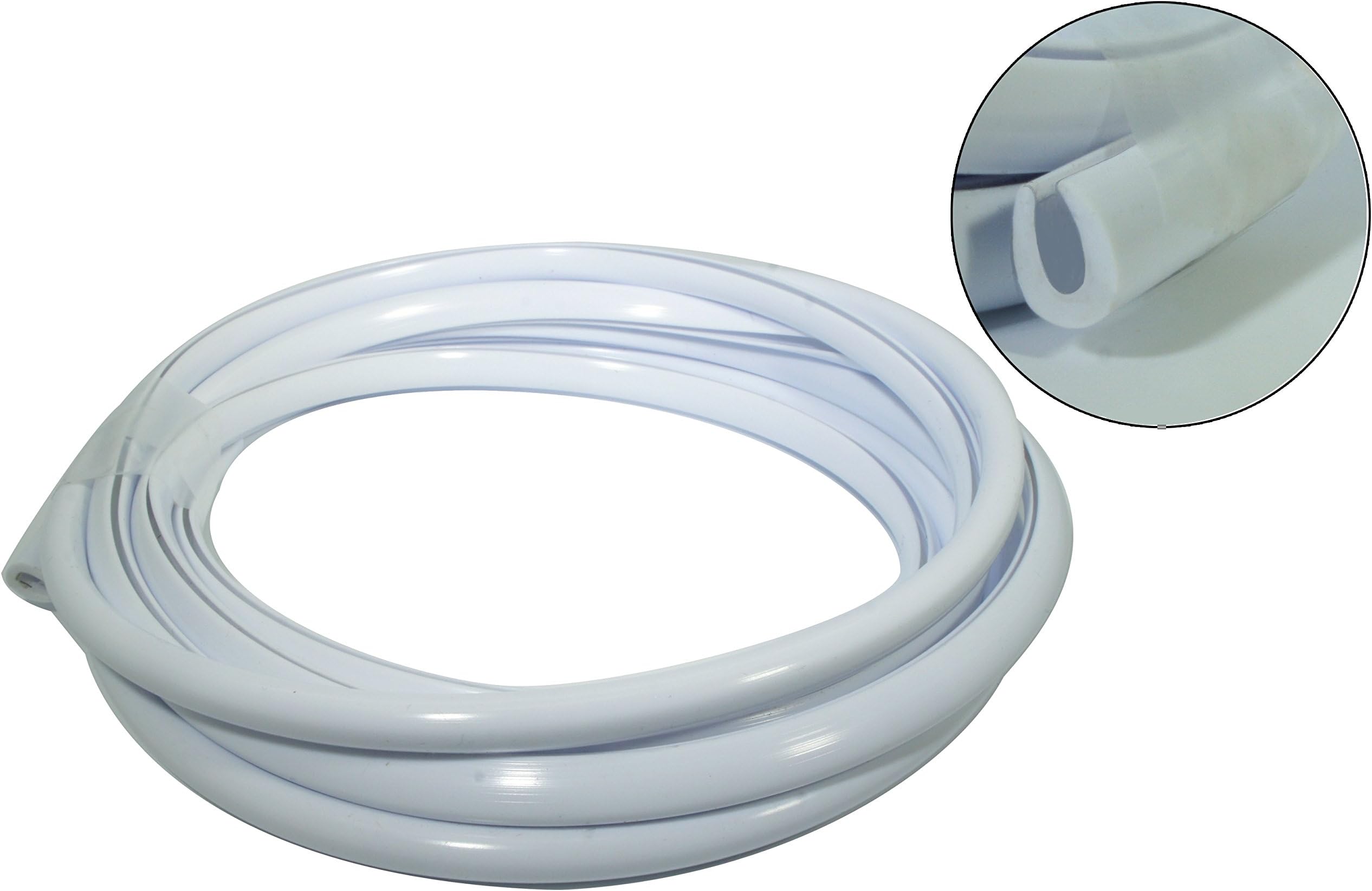 Boka Car Door Edge Guards Trim Molding Protector Full Size U Shape. Made in USA. Protects edges of vehicle on trunk lids, hoods, doors and grilles (White, 6 feet)