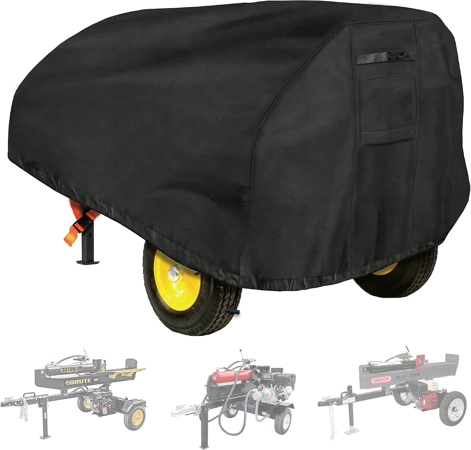Photo 1 of Heavy Duty Log Splitter Cover, Waterproof Oxford Cloth, for 15-45 Ton Gas or Electric Log Splitters, 94" x 49" x 41", Weather Resistant Storage Cover, Easy to Clean, Black