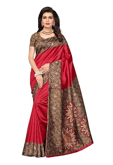 Womens silk with blouse piece Saree