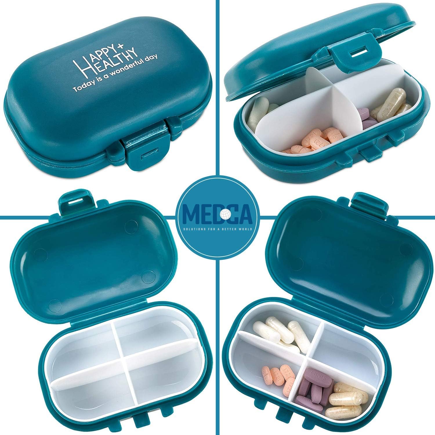 Small Pill Box, (Pack of 2) Pill Organizer Boxes - Image 3