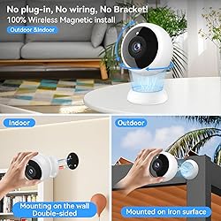Thybro Magnetic Security Camera Wireless - 2K HD