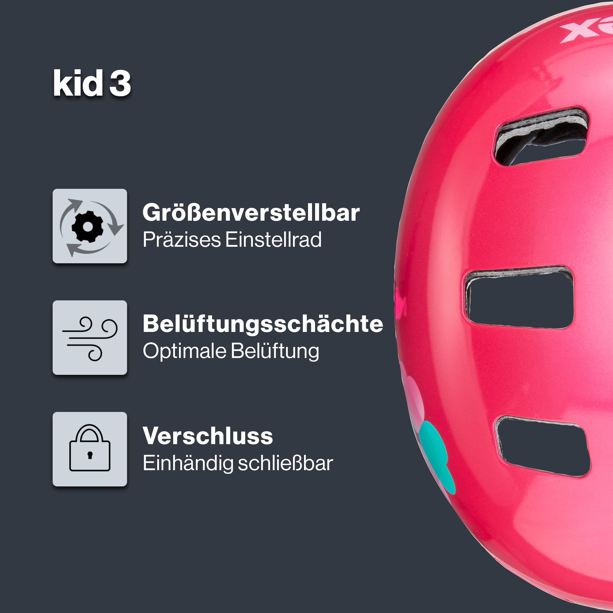 uvex Kid 3 Kinderfahrradhelm, pink Flower, 55-58 cm 2