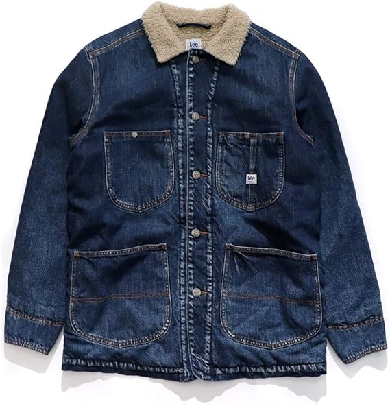 Amazon リー Lee Men S Heritage Sherpa Lined Chore Coat 長袖 メンズ デニムジャケット チョアコート デニム アウター ボア Wash Denim M コート ジャケット 通販