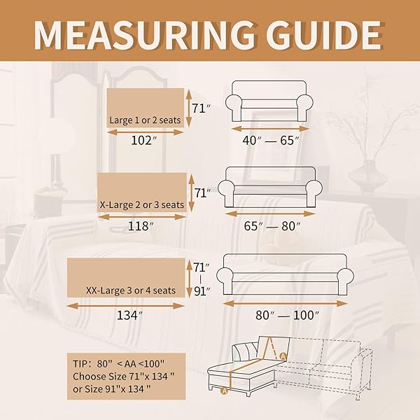 AKPGQ BOHO COUCH COVERS FOR SOFA WASHABLE SOFA COVERS FOR 3 CUSHION COUCH SOFT NON SLIP COUCH COVERS FOR SECTIONAL SOFA DOG PET FURNITURE PROTECTOR (DARK GREY, 71″*118″)