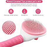 YETEE Cat Dog Brush Self-Cleaning Grooming Tool Pink view 4