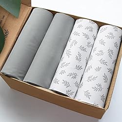 Mini Crib Sheets 4 Pack for Baby Boys