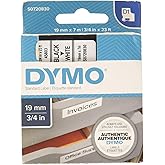 Dymo Standard Tape 2000/5500, 19 mm x 7 m, S0720830 - Black on White(lot of 5)