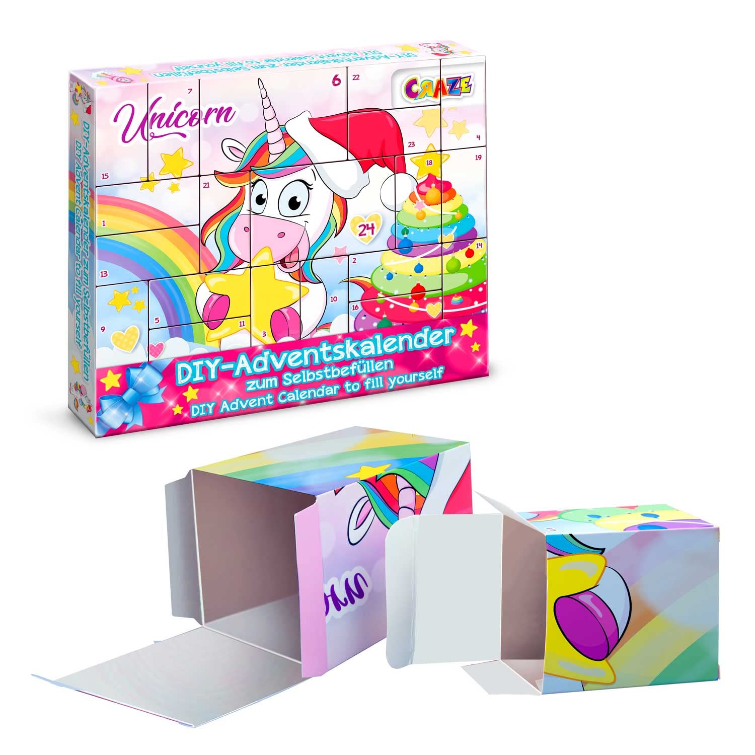 CRAZE 25321 advent christmas calendar 2020 UNICORN create your own toys calendar for girls DIY