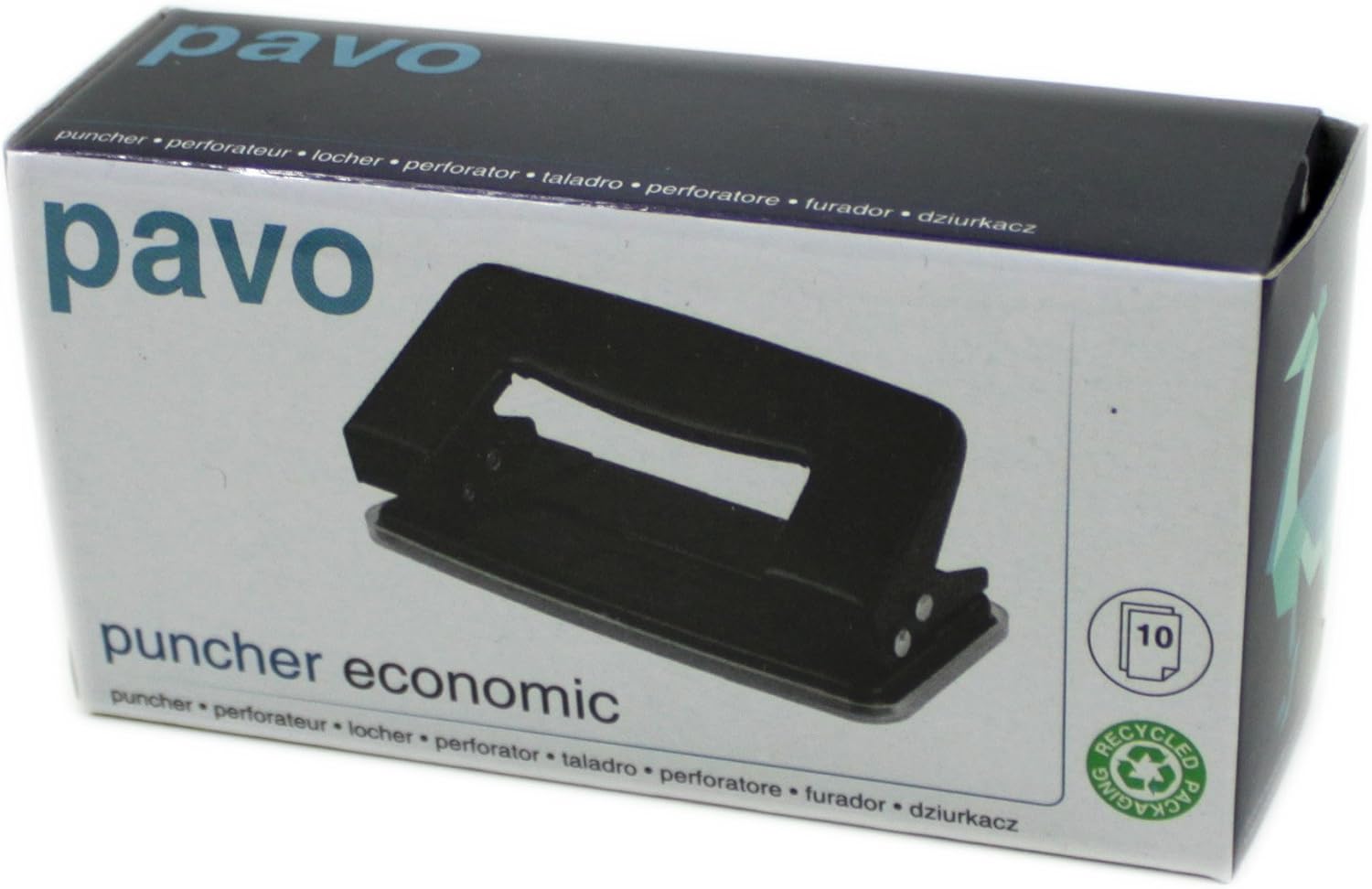 pavo - pavo Perforateur, capacit‚ de perforation: 10 feuilles, noi - Image 3