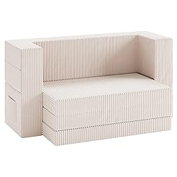 LIKIMIO Folding Sofa Bed, 3-in-1 Convertible