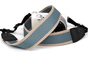 Eggsnow 1.5" Wide Camera Straps, Binocular Strap Universal Shoulder Strap for All DSLR Cameras & Binoculars, Great Gift for Men Women Photographers (D3 - Blue Stripe)