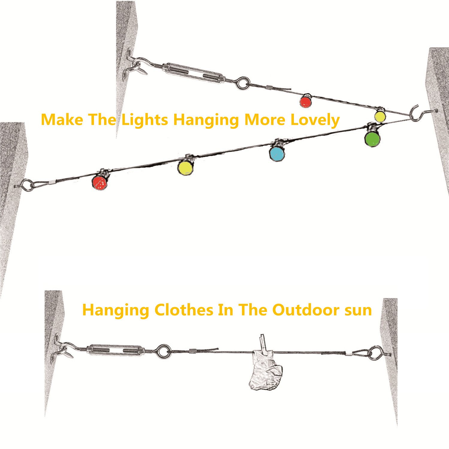 How To Hang Outdoor Lights With Guide Wire Outdoor Lighting Ideas