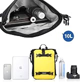 Rhinowalk Motor Pannier Bag 10L 20L 30L Waterproof Rear Rack Trunk Yellow view 3