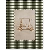 Haitunone Vintage Golf Cart Wall Art Rustic Green Gingham Poster Retro Unique Golf Sports Canvas Prints for Farmhouse Nursery Room Wall Decor 12x16 inch Unframed
