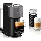 Nespresso Vertuo Next Coffee and Espresso Machine by De'Longhi with Milk Frother, 8 ounces, Dark Grey
