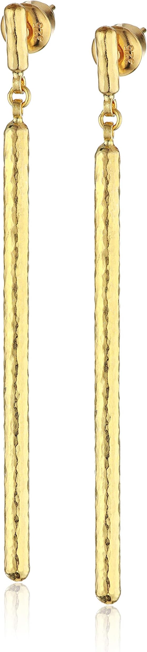 GURHAN Women's Vertigo Collection Gold Linear Elongated Drop Post Earrings, One Size