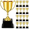 Ecation 18 Pcs 7 Inch Trophies Gold Plastic, Large Award Gold Award Trophy Cup, Rewards Sports Tournament Participation Trophy, Trophies for Party Favors Props Rewards Winning Prizes