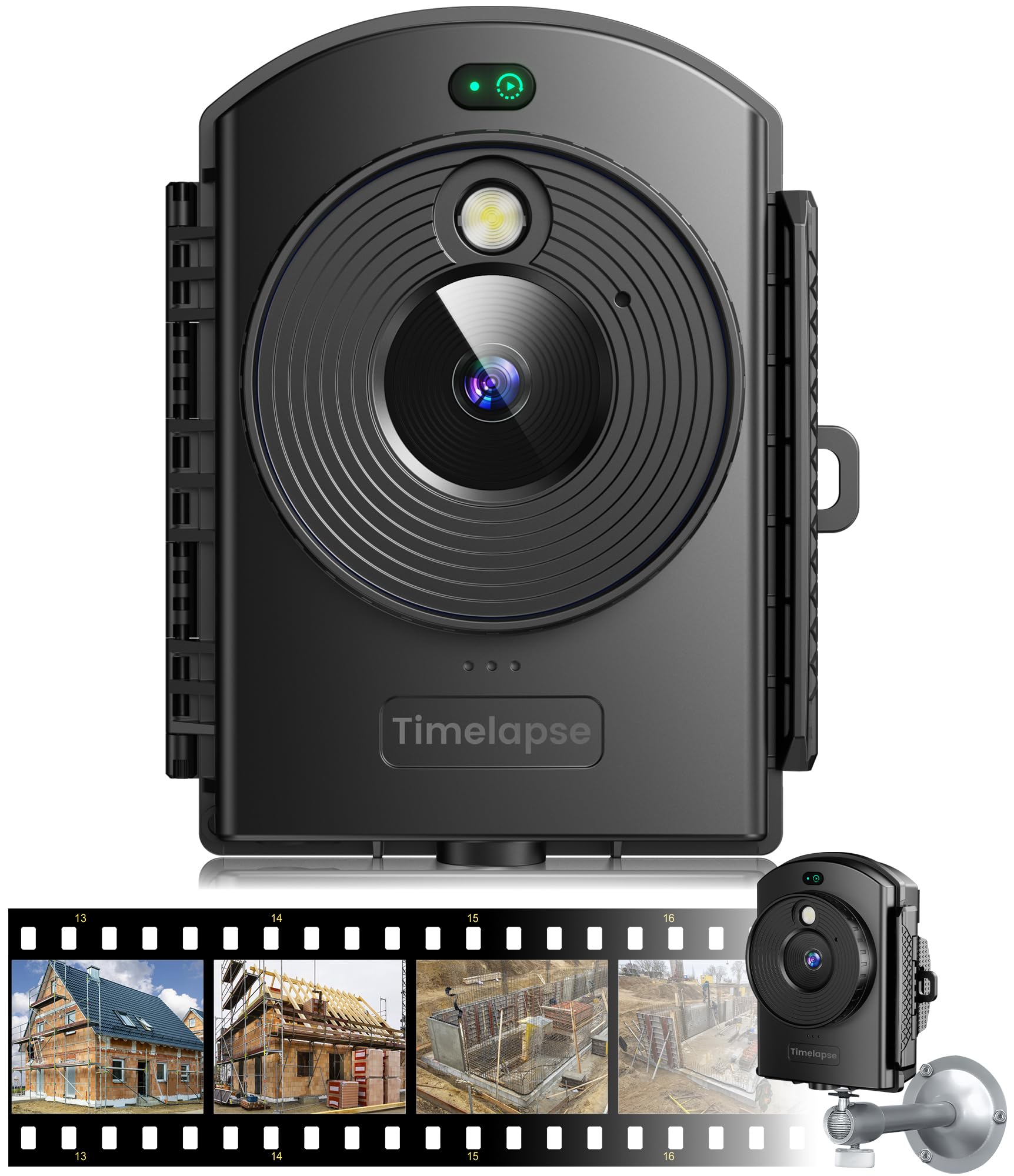 Photo 1 of ZIMOCE Time Lapse Camera Outdoor - 1080P Timelapse Camera with IR Positioning, 180-Day Shooting, IP66 Water Resistant for Outdoor Construction, Plant Growth, Art Projects & Nature Exploration??