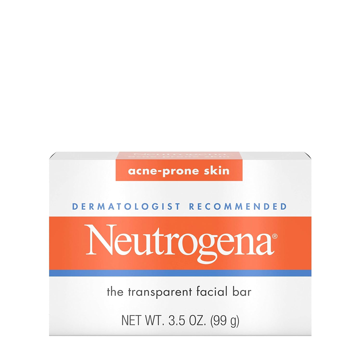 Neutrogena Facial Cleansing Bar Treatment for Acne-Prone Skin, Non-Medicated & Glycerin-Rich Hypoallergenic Formula with No Detergents or Dyes, 3.5 oz: Prime Pantry