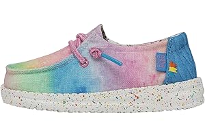 HEYDUDE Hey Dude Girl's Wendy Youth Multiple Sizes & Colors | Girl’s Shoes | Girl’s Lace Up Loafers | Lightweight & Comfortable