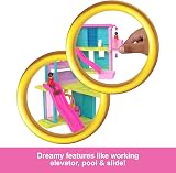 Barbie Mini BarbieLand Dreamhouse Set with Elevator Pool 1.5in Doll HYF46 view 3