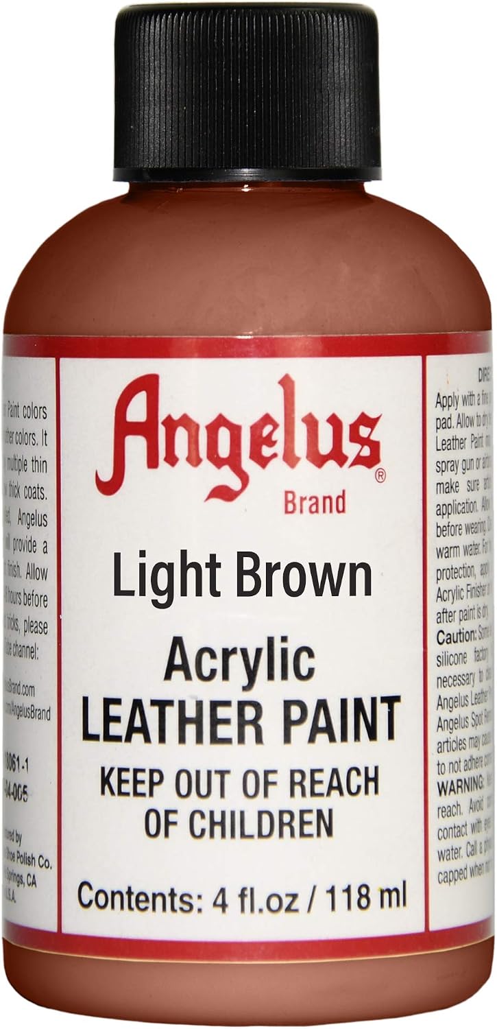 Angelus Acrylic Leather Paint, Hellbraun / Light Brown, 118 ml (Pack of 1)