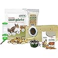 Exotic Nutrition Starter Package for Squirrels - Includes Healthy Food, Nest Box, Nesting Material, Natural Treat, Water Bottle & Food Dish
