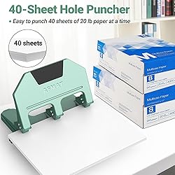 AFMAT 3 Hole Punch Heavy Duty, 40-Sheet 3 Hole