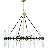 Savoy House 1-1934-12-143 Santiago Mid-Century Modern Sputnik Style Clear Crystal Chandelier, 12-Light 720 Total Watts, 41" H