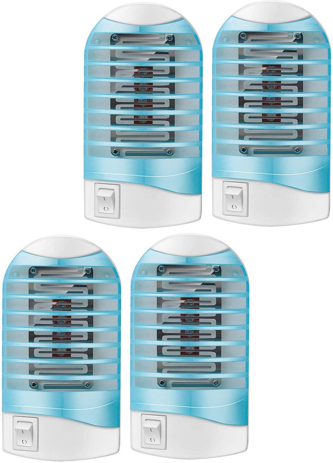 Maxtry Control Bug Zapper 4 Pack Plug in Electronic Insect Killer Mosquito Lure Lamp Pest Contro, one Size