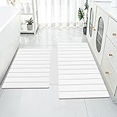 Cuckan 2 Pack Foldable Stone Bath Mats for Bathroom Super Absorbent Diatomaceous Earth Bath Mat Quick Dry Bath Rug Drying Mats with Non Slip Shower Rug Tub Shower Mat