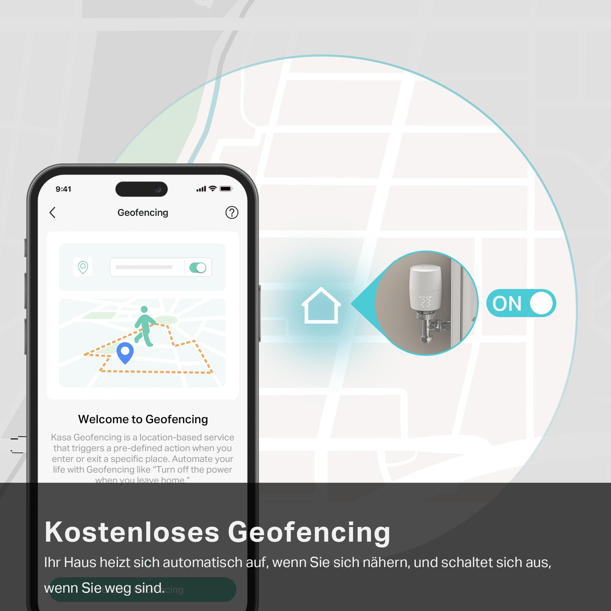 TP-Link Kasa smartes Heizkörperthermostat - WiFi Starter Kit, inklusive 1 Thermostat und 1 Hub, Heizungssteuerung (Kasa App, Geofencing, Fensteröffnungserkennung), Matter, Alexa 6