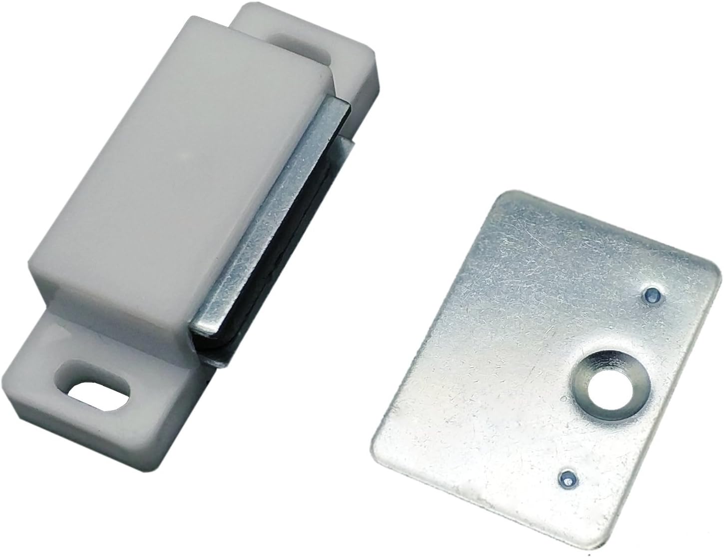 META Hardware High Magnetic Cabinet/Closet/Door Catch/Latch with Strike, Pack of 10