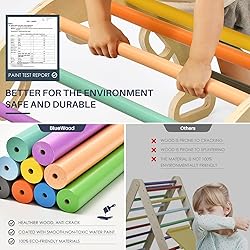BlueWood Pikler Triangle Set, 7-in-1 Foldable